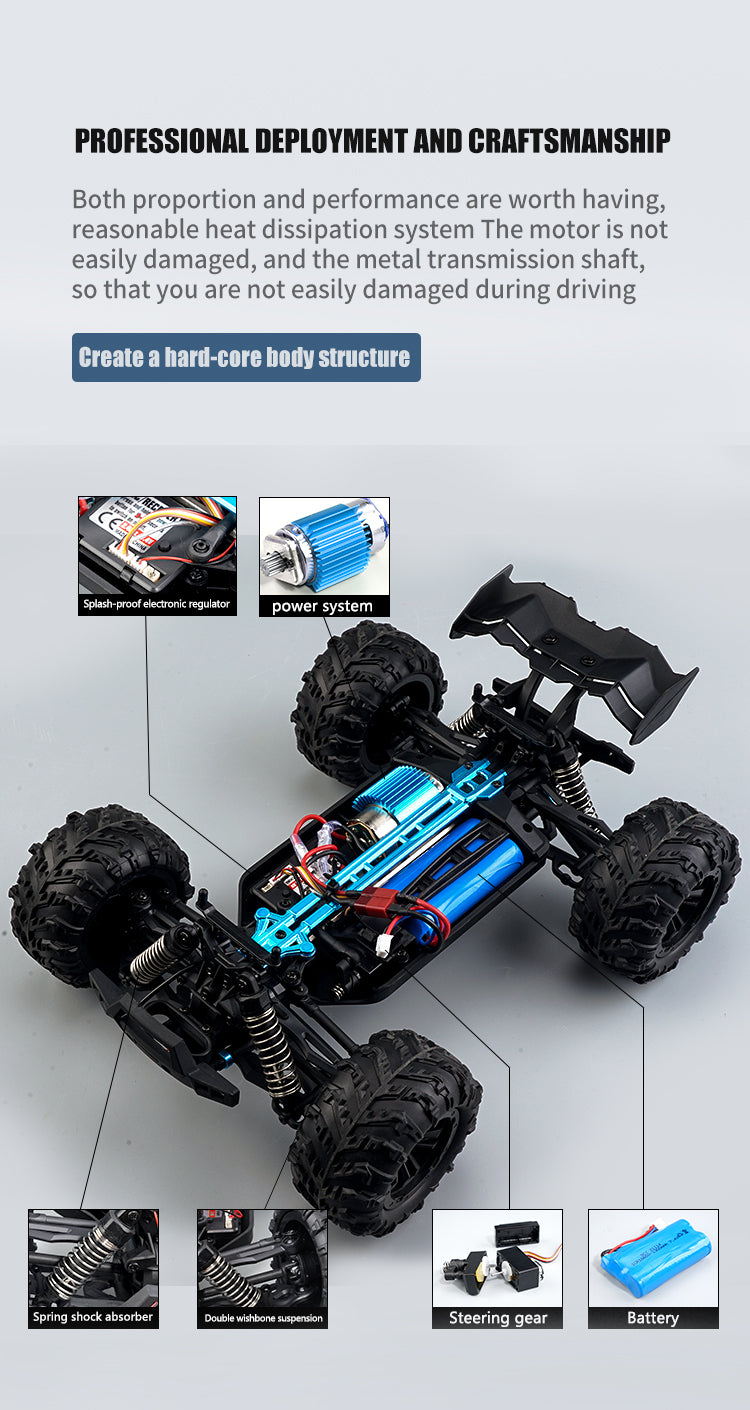 Rapidly: The Durable Speedster RC Car (38 KM/H) with Optional Additional Battery Upgrade