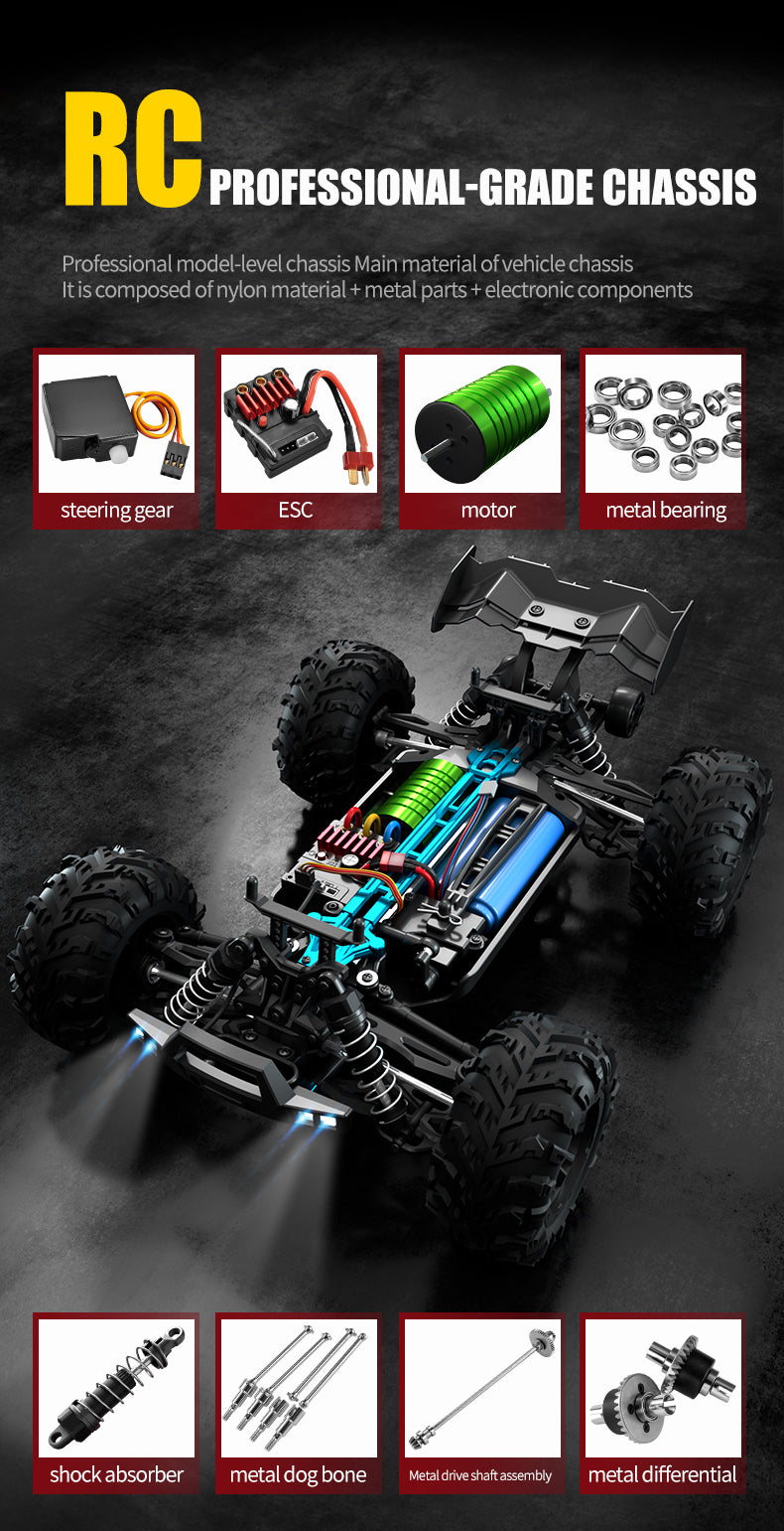 16102 Drive PRO 70 KM/H Brushless Motor Power RC Car