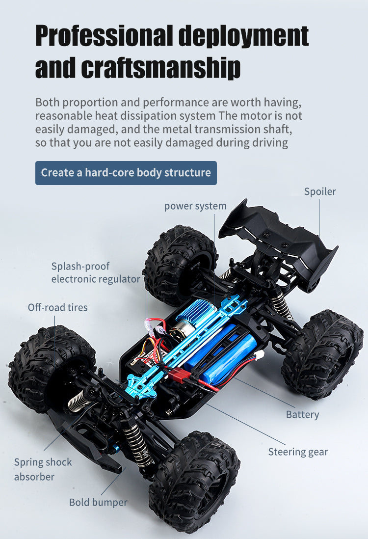 Rapidly: The Durable Speedster RC Car (38 KM/H) with Optional Additional Battery Upgrade