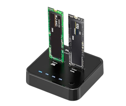 NVMe AHCI M.2 SSD Duplicator, USB3.2 Type C 20Gbps Clone Docking Station, Support One Key Cloner Copy Function K3016P2 Maiwo