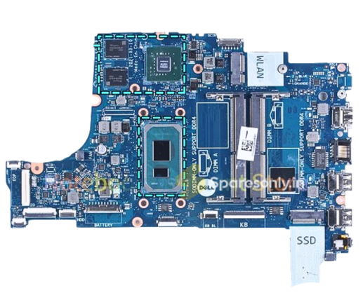 Dell Vostro 3500 Motherboard LA-K036P i5-1135G7 DP/N 0PCVD6