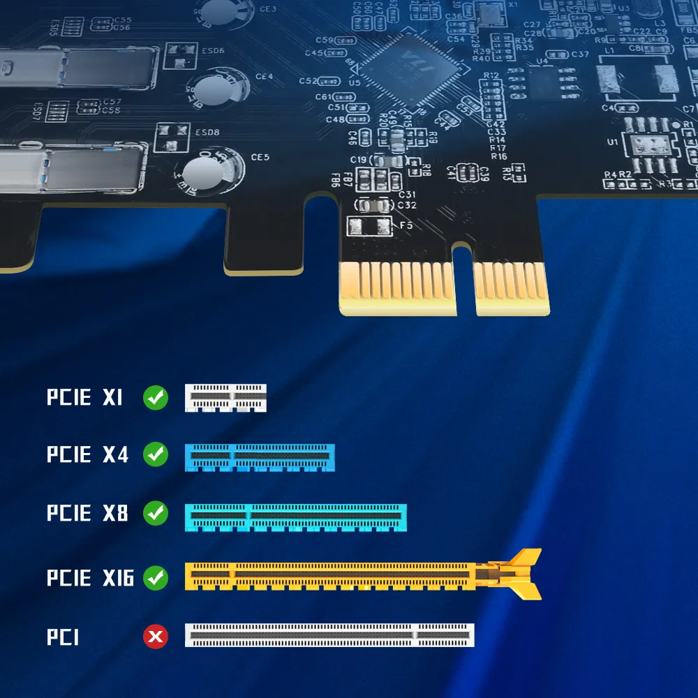 PCIe to USB3.0 4 ports adapter card KC005A Maiwo