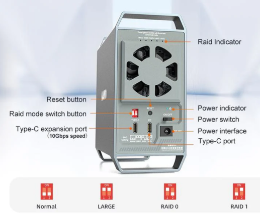 Dual Bay RAID Type C 3.5