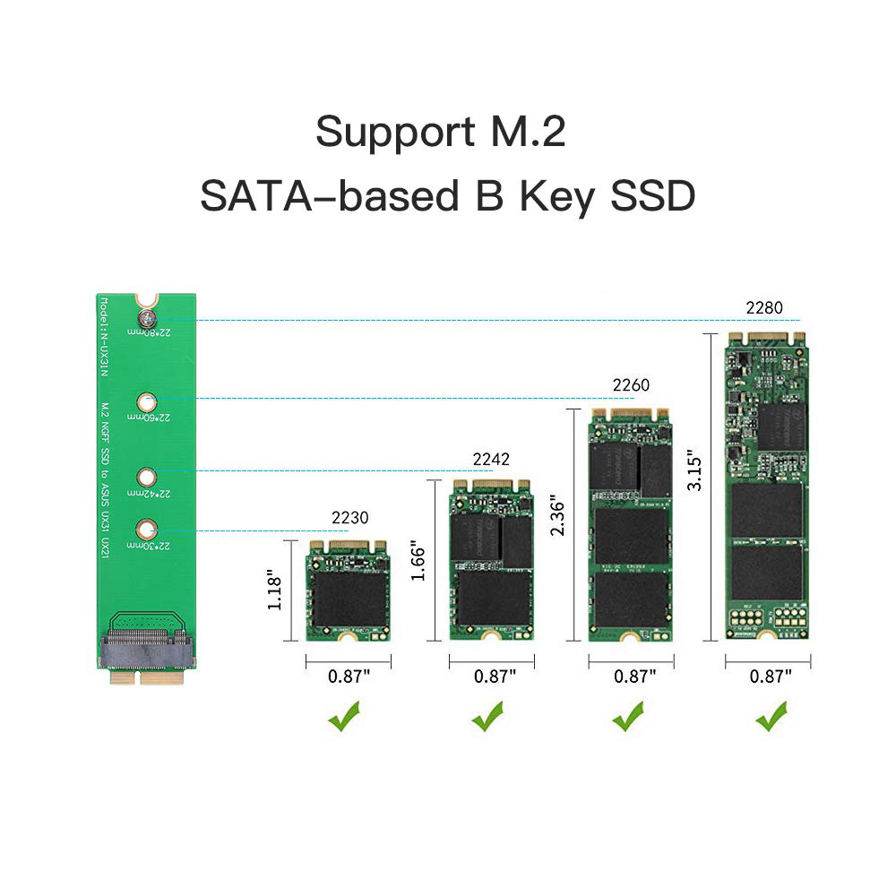 M.2 NGFF SSD to ASUS UX31 and UX21