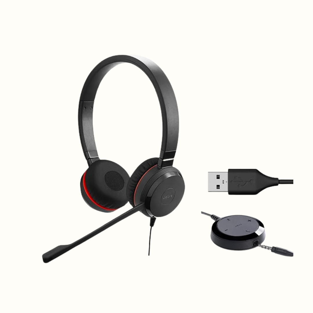 Jabra Store Evolve 30 Wired On Ear Headphone with Mic (Black)