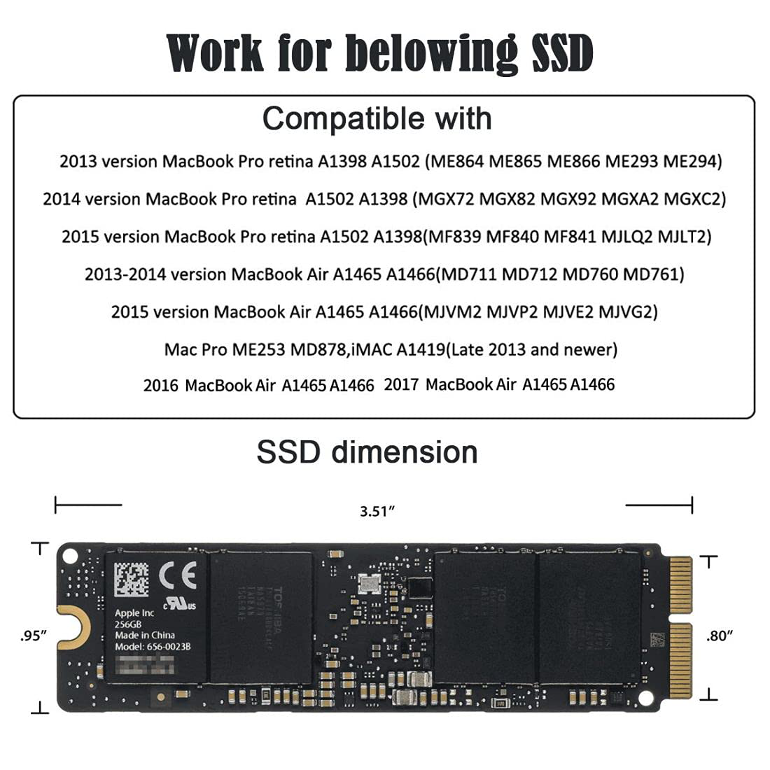 PCI-E 1X to MacBook SSD Converter (2013-2017)