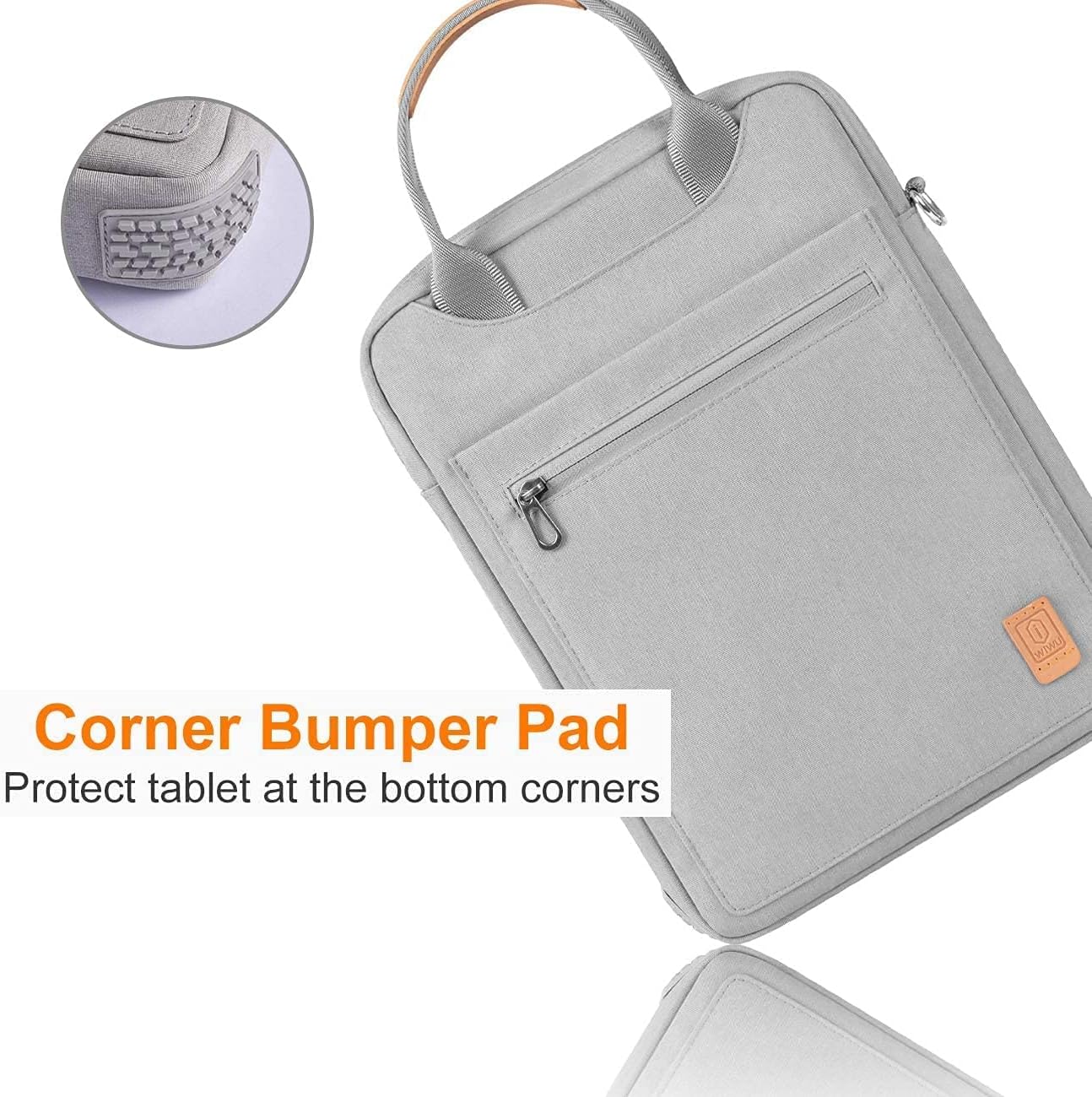 WIWU Pioneer Shoulder/Office/College Bag for MacBook,Tablet & iPad Bag 13.3 Inch, Multi Pockets, Multi use Bag, Adjustable Strap- Grey/Black Color