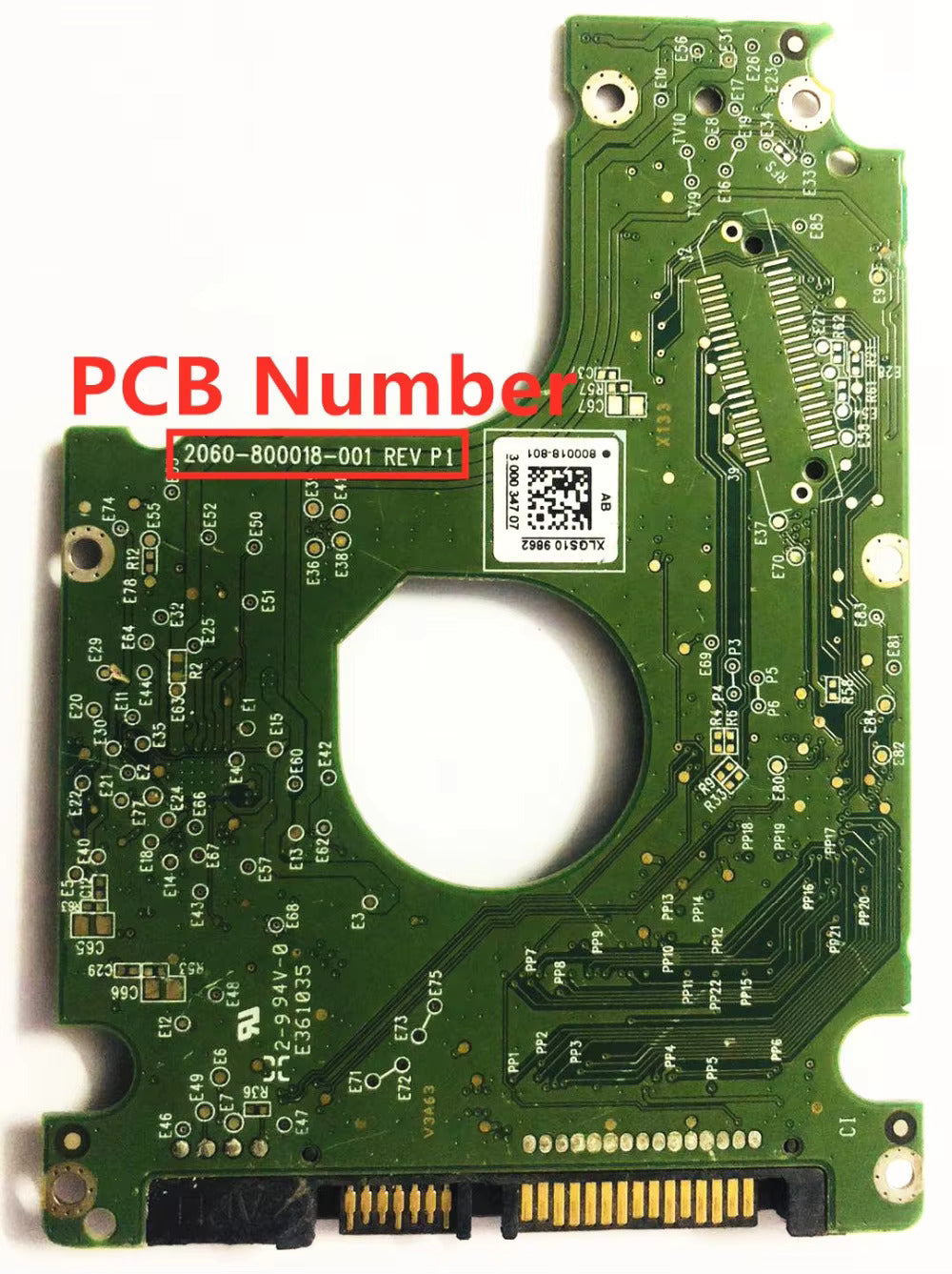 PCB Circuit Board 2060-800018-001 REV P1 FOR WD Western Digital 2.5