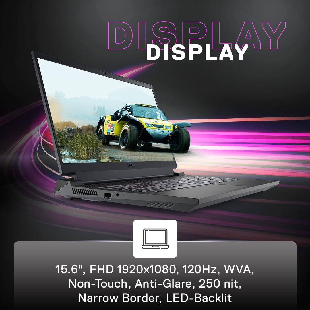 Dell G15 5530 Gaming Laptop - 13th Gen i5, NVIDIA RTX 3050, 16GB RAM, 1TB SSD, 15.6