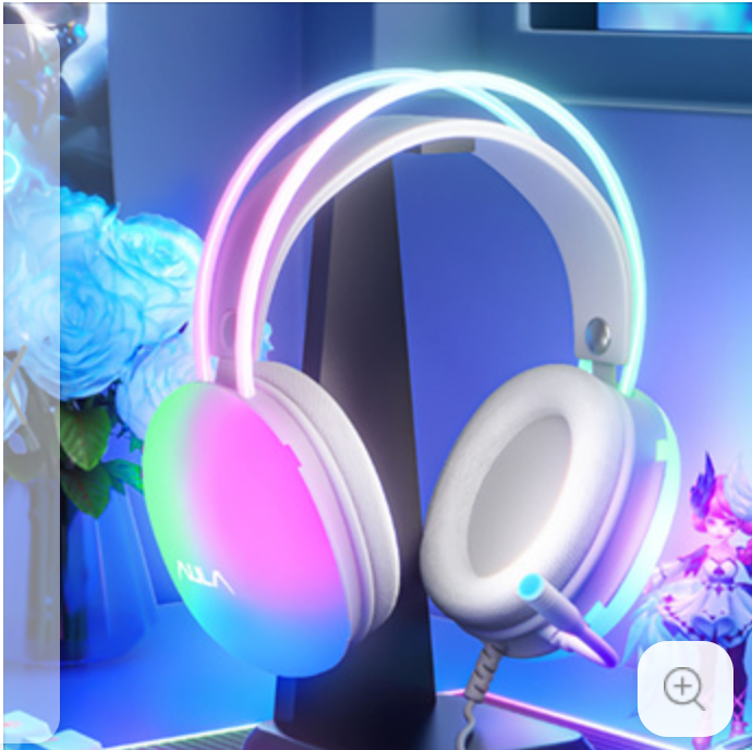 AULA S505 Wired Gaming Headphone with Transparent RGB Light Effect