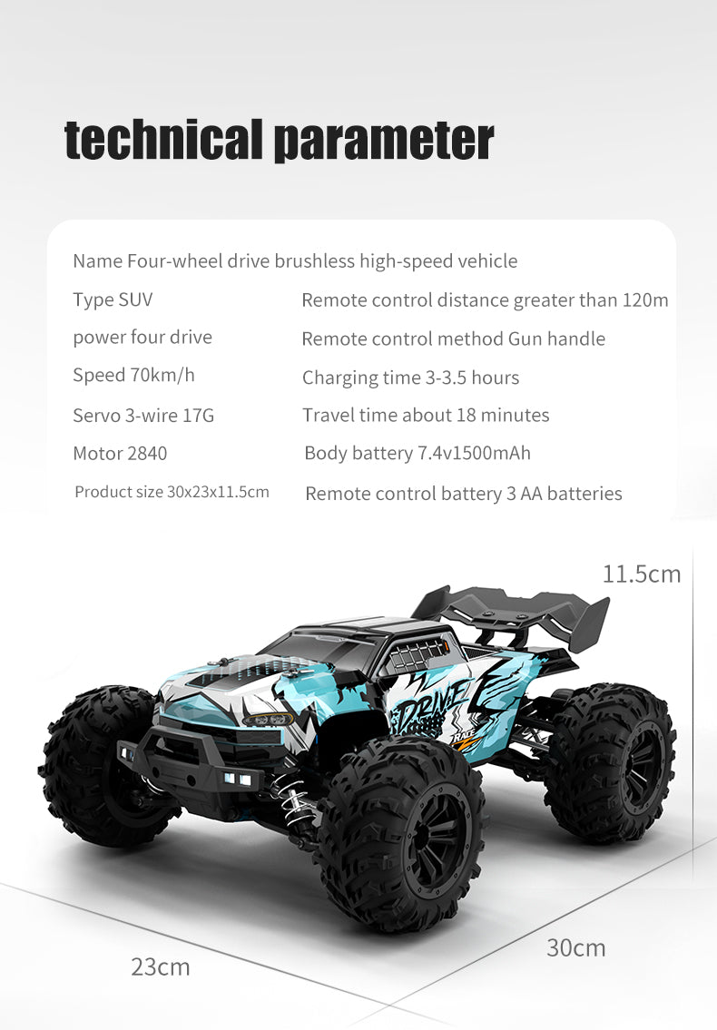 16102 Drive PRO 70 KM/H Brushless Motor Power RC Car