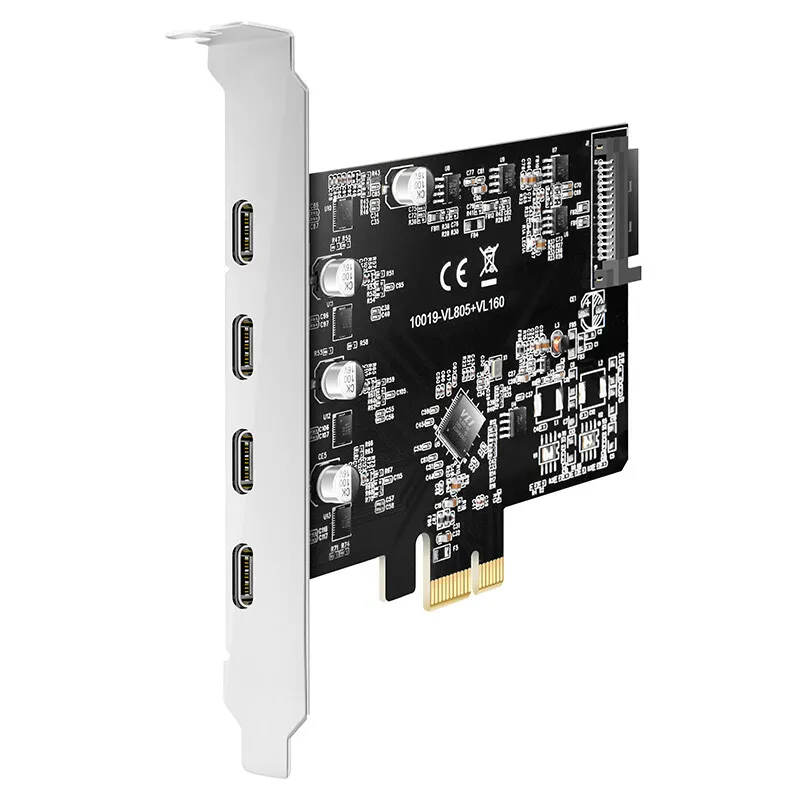 USB3.1 type C PCI express card with four type C ports KC019 Maiwo